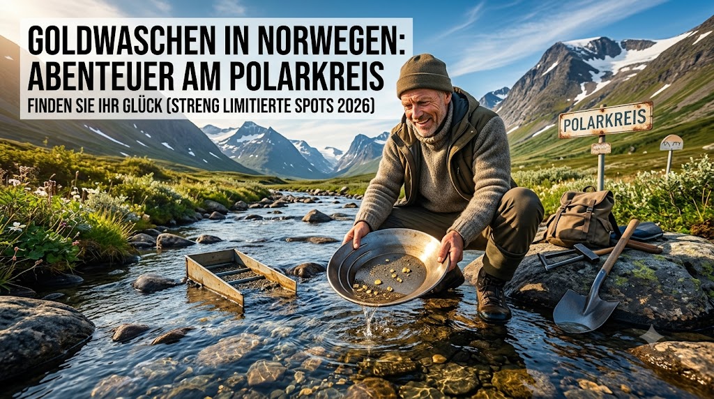 Goldwaschen in Norwegen Top-Spots über dem Polarkreis – Eindruck aus Norwegen